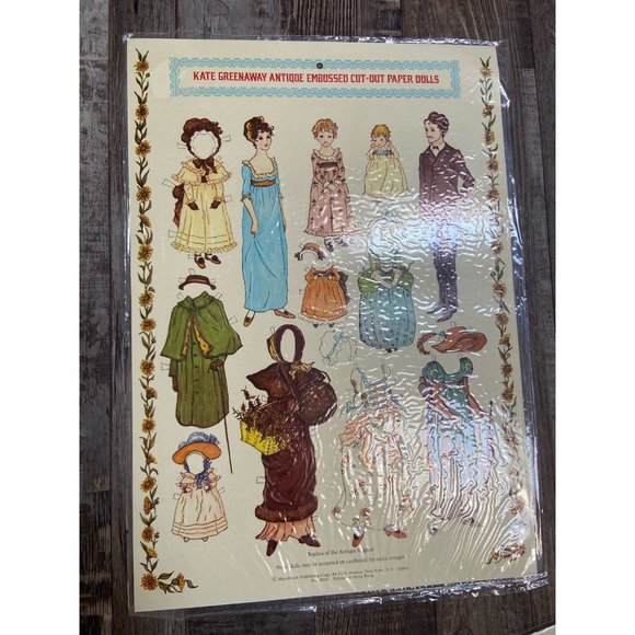 Vintage Kate Greenaway Antique Embossed Cut Out Paper Doll - Picture 2 of 2